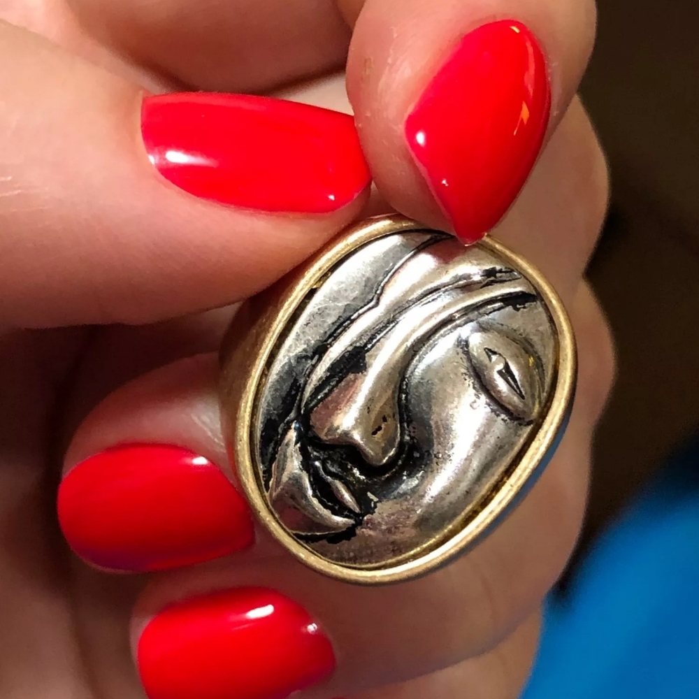 Vintage Picasso Abstract Face Ring